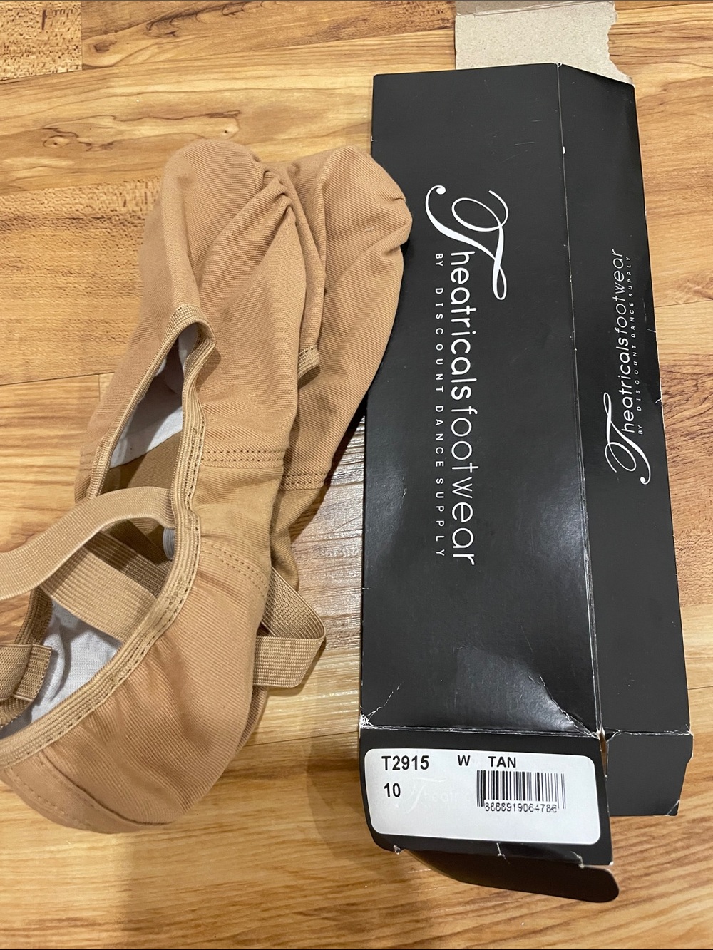 Theatricals Tan Canvas Dance Flats for Women